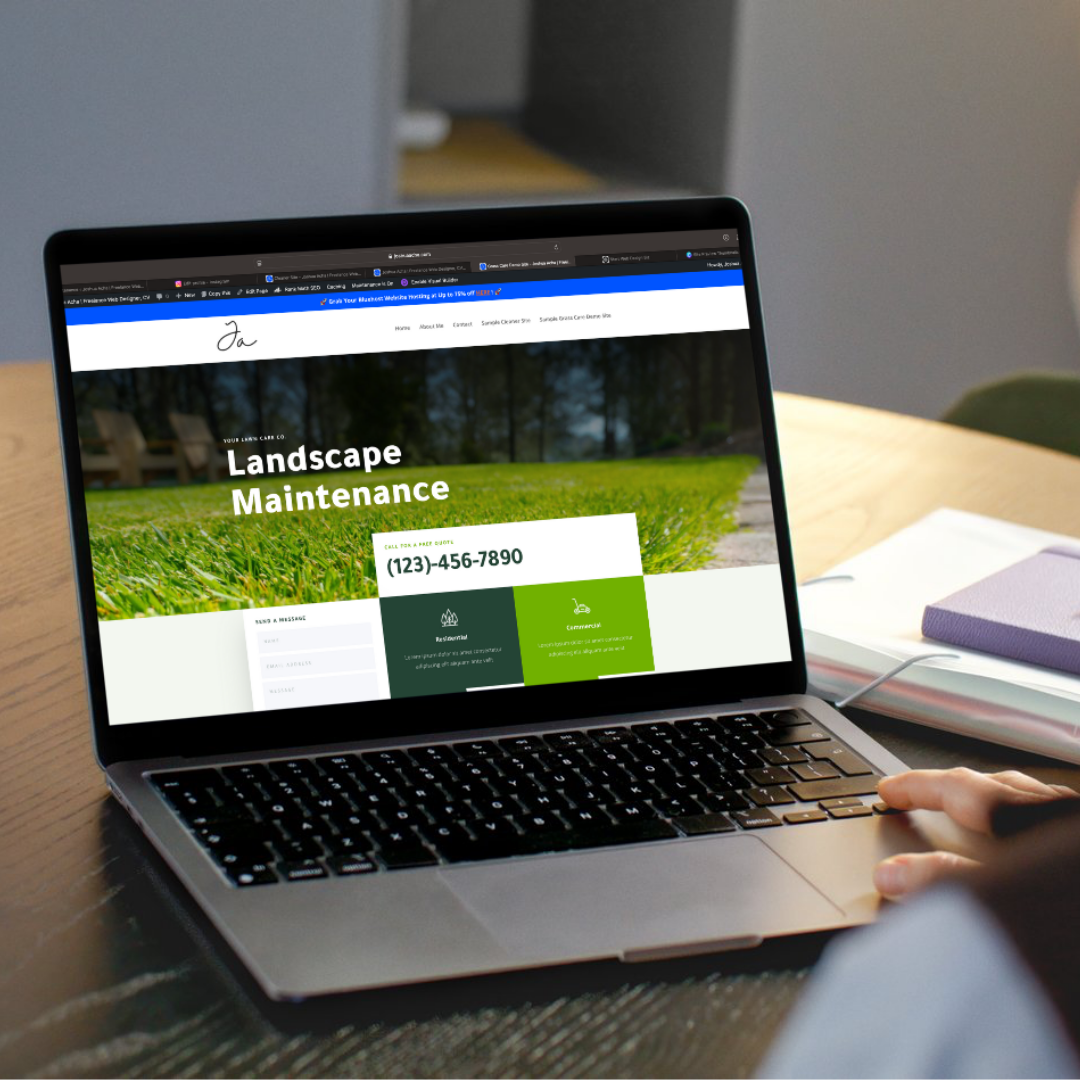 Landscaping Maintenance landscape site mockup