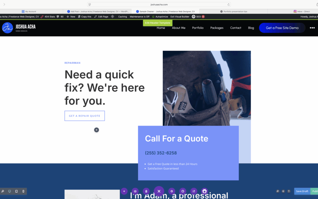 🔧 Sample Repairman Website